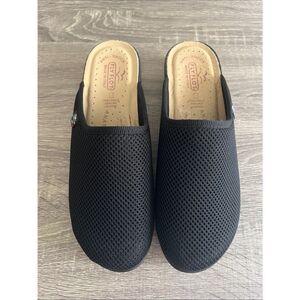 New Fly Flot Black Mesh Slip On Clogs Comfort Anti Shock Lightweight Shoes